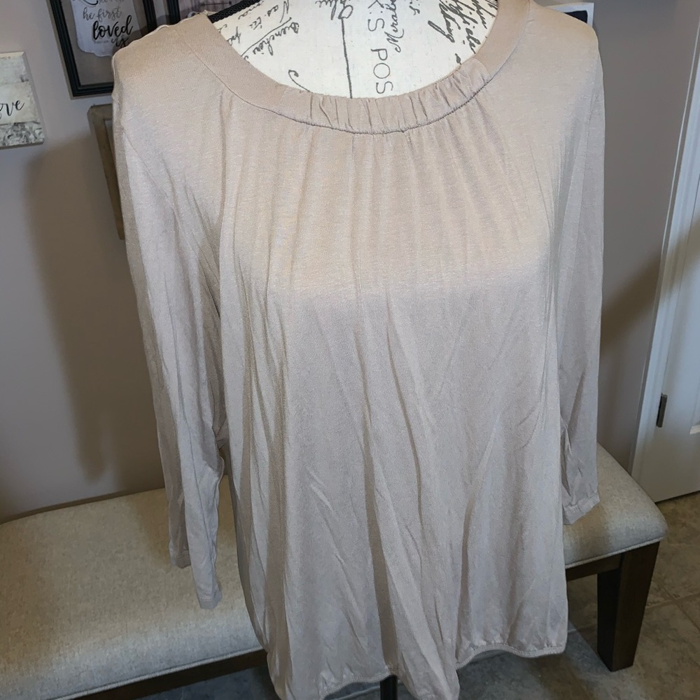 Croft And Barrow Beige Tunic Size XL 1